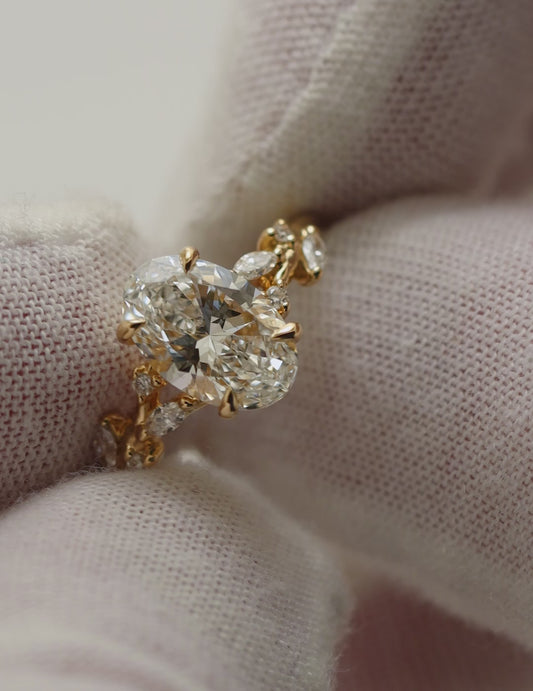 Seth's Custom Nature-Inspired Engagement Ring - 2/2 Payment